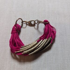 Elegant Pink and Gold Bracelet